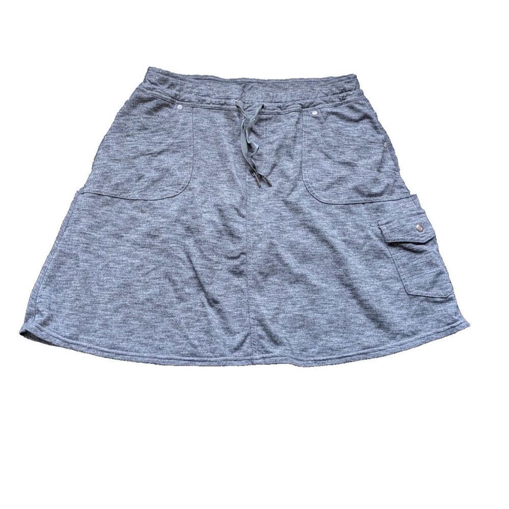 Kuhl Skort Heather Gray Cargo Pull On Hiking Outdoor Athleisure Golf Medium